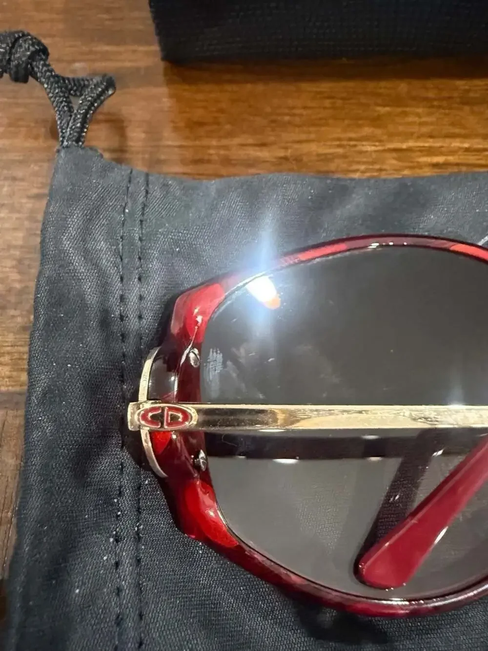 Christian Dior 2758 Burgundy Oversized Sunglasses Vintage France 60mm Rare